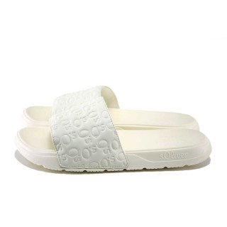 Бежови джапанки, pvc материя и текстилна материя - ежедневни обувки за целогодишно ползване N 100025410