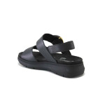 Черни дамски сандали, естествена кожа - всекидневни обувки за лятото N 100025422