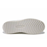 Бели спортни дамски обувки, естествена кожа и текстилна материя - спортни обувки за пролетта и лятото N 100025426