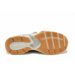 Бежови спортни дамски обувки, здрава еко-кожа - спортни обувки за пролетта и лятото N 100025439