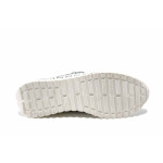 Бели спортни дамски обувки, естествена кожа - всекидневни обувки за пролетта и лятото N 100025441