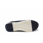 Сини спортни дамски обувки, естествена кожа и текстилна материя - ежедневни обувки за пролетта и лятото N 100025444