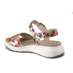 Шарени дамски сандали, естествена кожа - ежедневни обувки за лятото N 100025453