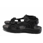 Черни мъжки сандали, естествена кожа - всекидневни обувки за лятото N 100025454