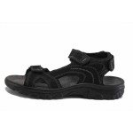 Черни мъжки сандали, естествена кожа - всекидневни обувки за лятото N 100025454