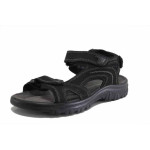 Черни мъжки сандали, естествена кожа - всекидневни обувки за лятото N 100025454