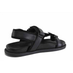 Черни мъжки сандали, естествена кожа - всекидневни обувки за лятото N 100025456