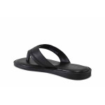 Черни мъжки чехли, естествена кожа - всекидневни обувки за лятото N 100025457