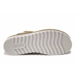 Бежови дамски сандали, естествена кожа - ежедневни обувки за лятото N 100025494