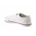 Бели мъжки маратонки, текстилна материя - спортни кецове за пролетта и лятото N 100025499