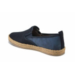 Сини мъжки обувки, естествена кожа и текстилна материя - ежедневни обувки за лятото N 100025548