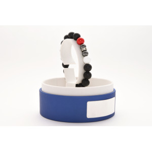 Дамска гривна от матиран черен оникс