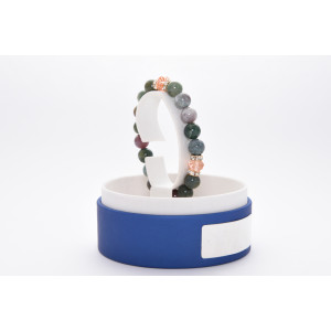 Дамска гривна от зелен ахат