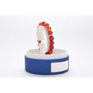 Дамска гривна от тюркоаз и карнеол