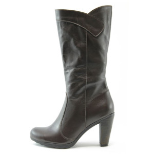 Дамски ботуши кафяви на висок ток МИ 114 кафявKP