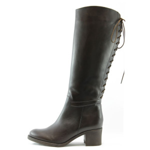 Дамски ботуши кафяви на среден ток ГО 30502кKP