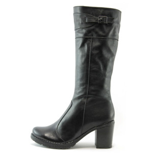 Дамски ботуши черни на среден ток МИ 177чKP