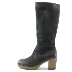 Дамски ботуши от естествена кожа черни ИО 1405чKP