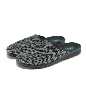 Черни домашни чехли - анатомични МА 147 рибена костKP