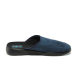 Сини анатомични мъжки чехли, текстилна материя - всекидневни обувки за есента и зимата N 10009399