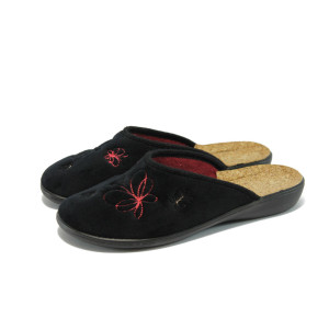 Черни домашни чехли - анатомични МА 18618 черенKP