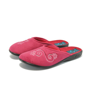 Червени домашни чехли - анатомични МА 18306 бордоKP