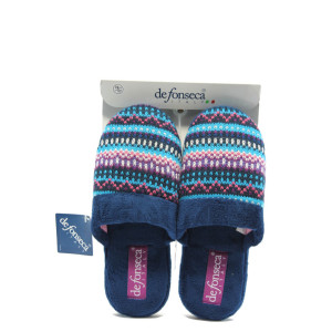 Анатомични дамски чехли домашни  ДФ PLEBEA т.синиKP