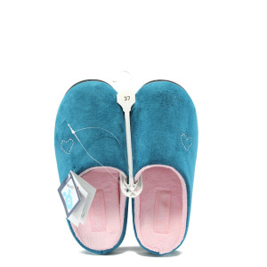 Анатомични дамски чехли домашни  ДФ PADRONA синиKP