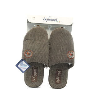 Анатомични мъжки чехли домашни  ДФ RECINTO кафяви джинсиKP