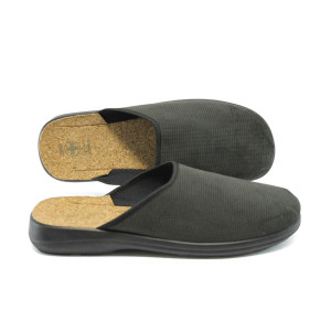 Анатомични сиви домашни чехли МА 18626 т.сивKP