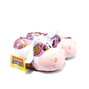 Детски пантофи розови анатомични ДФ TOPPA розова краваKP