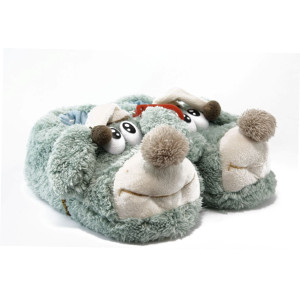 Дамски пантофи елени с анимационен герой ДФ CASSETTO зелKP