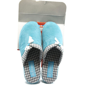 Сини домашни дамски чехли ДФ Nacchera синиKP