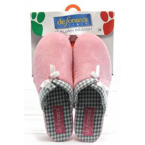 Розови домашни дамски чехли ДФ Nacchera розовиKP