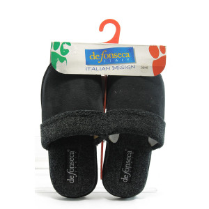 Черни домашни мъжки чехли ДФ Daino черниKP