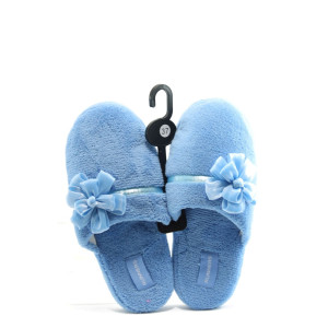 Дамски чехли домашни сини РС 10-033сKP