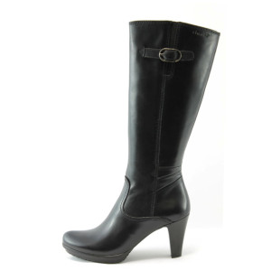 Дамски ботуши черни на висок ток Tamaris 25652чKP