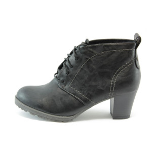 Дамски боти на среден ток черни Marco Tozzi 25122чKP