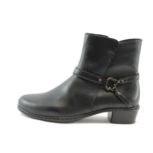 Дамски боти черни с нисък ток Rieker 0762чKP