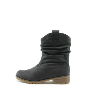 Дамски боти черни равни Rieker 70784чKP