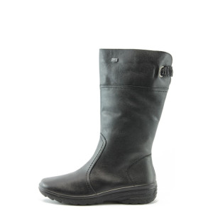 Дамски ботуши черни естествена кожа Rieker 7070чKP