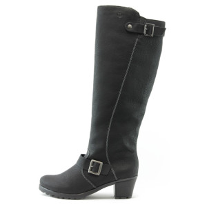 Дамски ботуши черни на среден ток Rieker 8051чKP