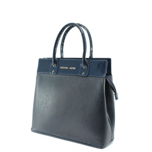 Синя дамска чанта СБ 1122 синя кожа с лакKP