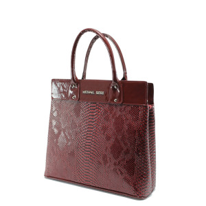 Дамска чанта в бордо СБ 1122 бордо анакондаKP