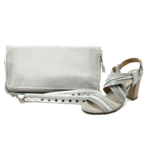 Бели дамски сандали и чанта комплект ИО 1471 + ИО 30 белиKP Бели дамски сандали и чанта комплект ИО 1471 + ИО 30 белиKP