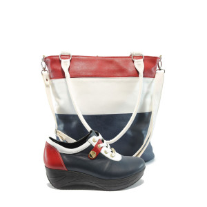 Дамски обувки и чанта комплект МИ 2015 и АИ 93 синKP