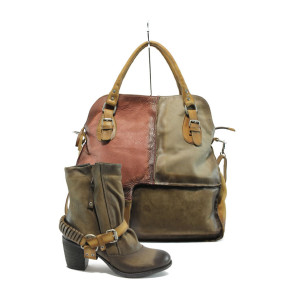 Дамски обувки и чанта комплект ИО 1503 и ИО 12 камелKP