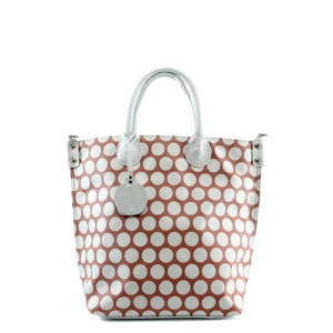 Дамска чанта червена СБ 1129 червена с бели точкиKP