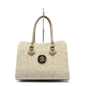 Дамска чанта бежова СБ 1124 бежова дантелаKP