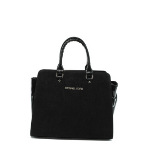 Дамска чанта велурена СБ 1123 черен велурKP